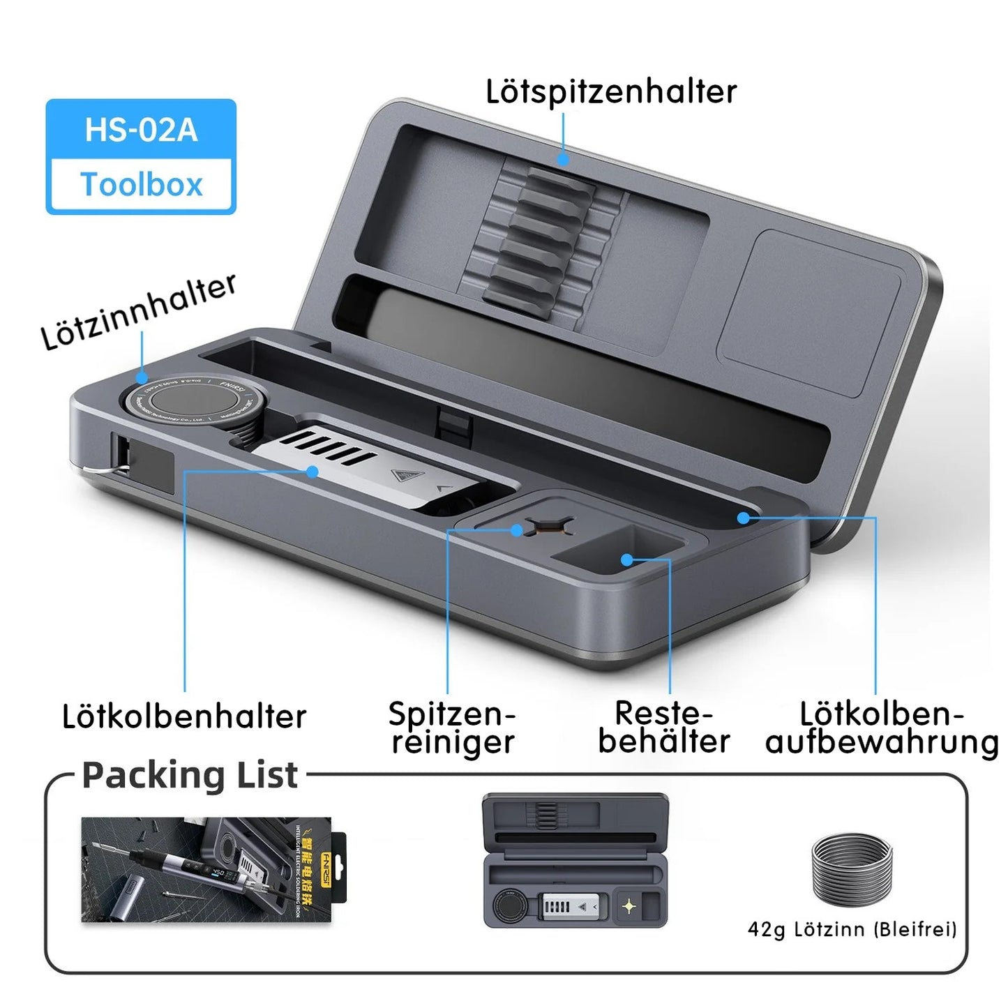 Lötkolbenbox für Fnirsi HS02A