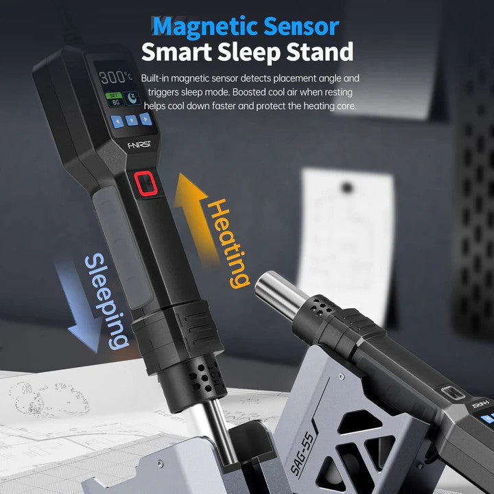 FNIRSI SAG-55 Intelligenter 550W Heißluftlötkolben