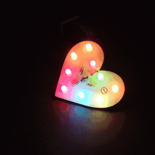 LED wooden heart RGB
