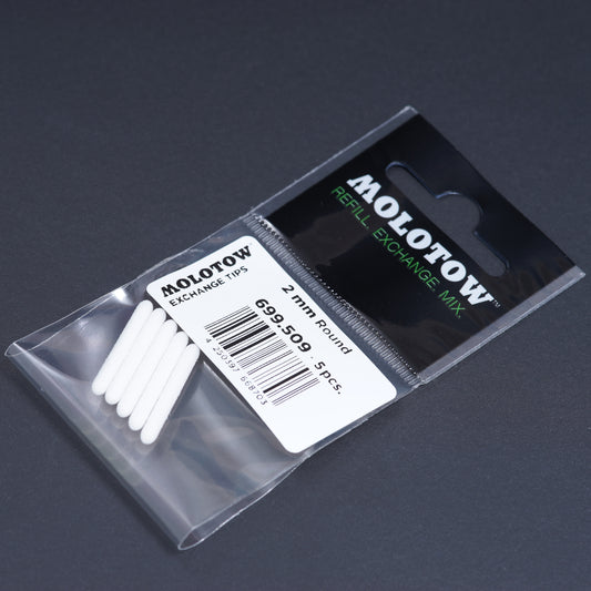 Replacement tips for flux pen – 5-pack 2mm round