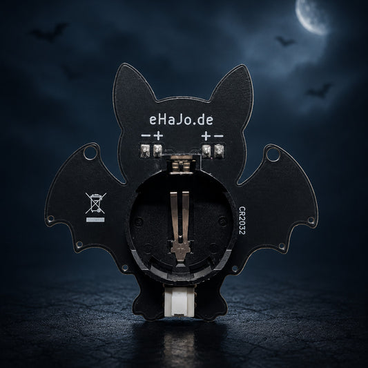 Fledermaus-Bausatz „Penny“ – blinkende RGB-Fledermaus zum Selberlöten