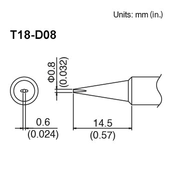 Soldering tip T18-D08