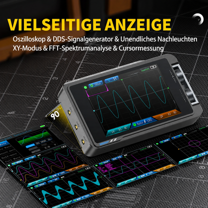 FNIRSI DS215H Oszilloskop-Set – 2-Kanal Mini-Oszilloskop mit DDS-Signalgenerator