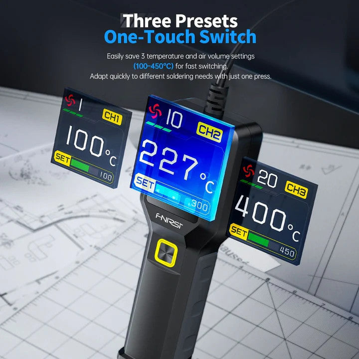 FNIRSI SAG-55 Intelligenter 550W Heißluftlötkolben