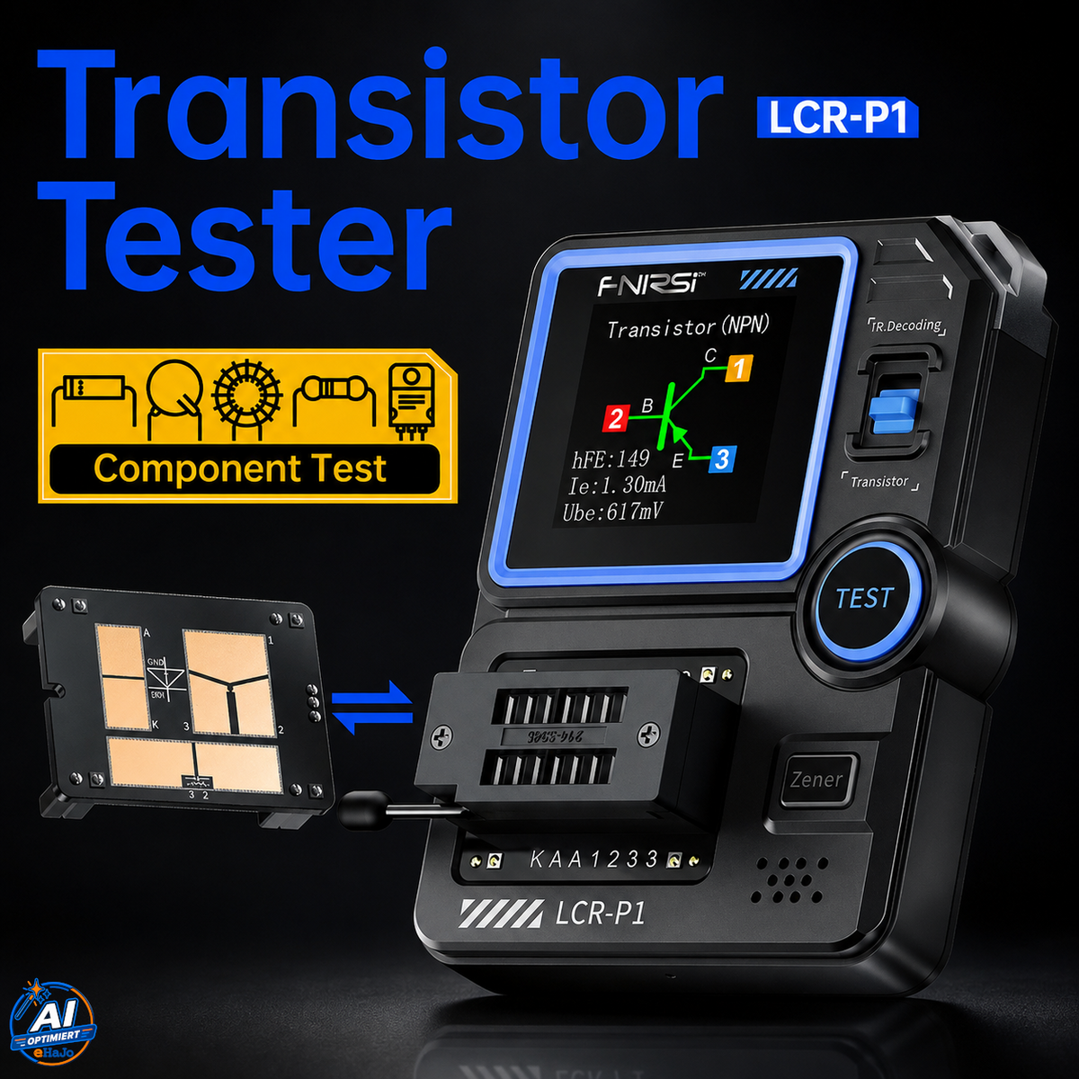 FNIRSI LCR-P1 – Multifunktionaler LCR- & Bauteiltester