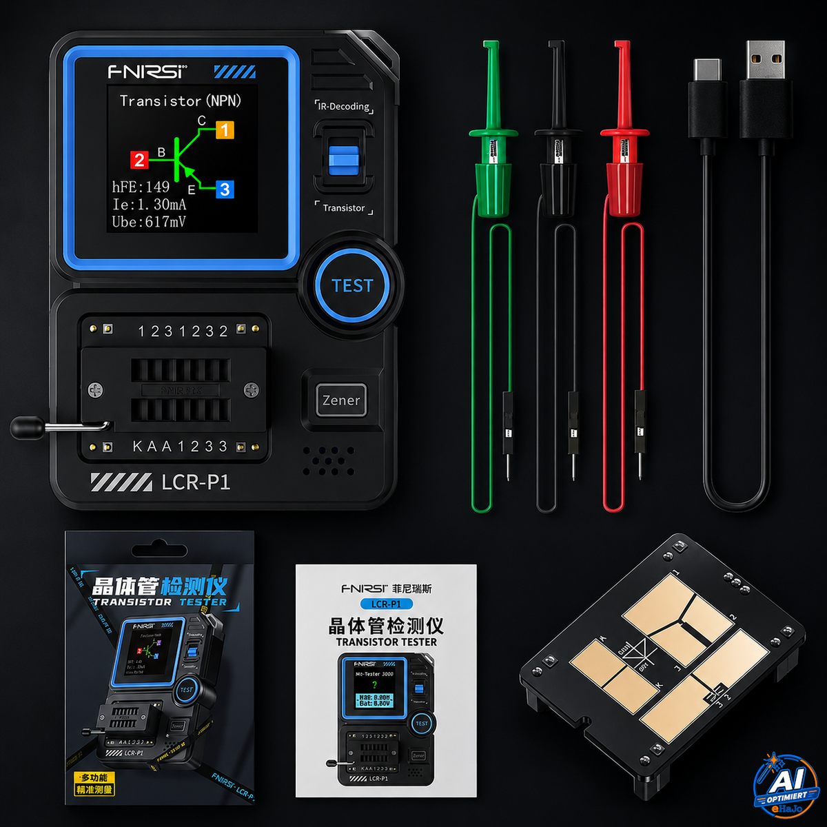 FNIRSI LCR-P1 – Multifunktionaler LCR- & Bauteiltester