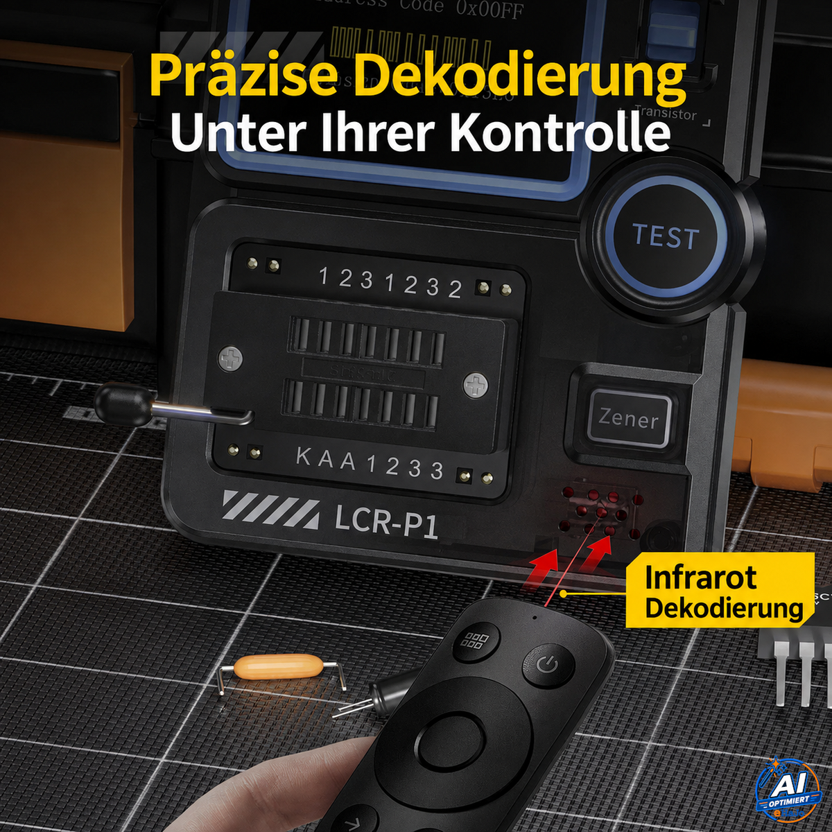 FNIRSI LCR-P1 – Multifunktionaler LCR- & Bauteiltester