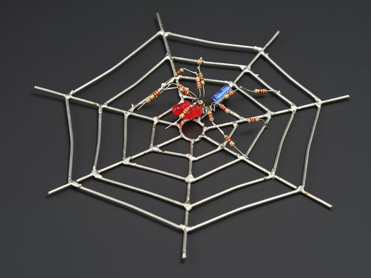 Soldering exercise spider web