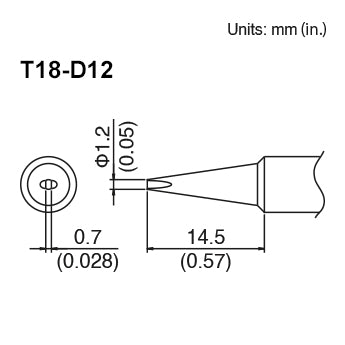 Soldering tip T18-D12