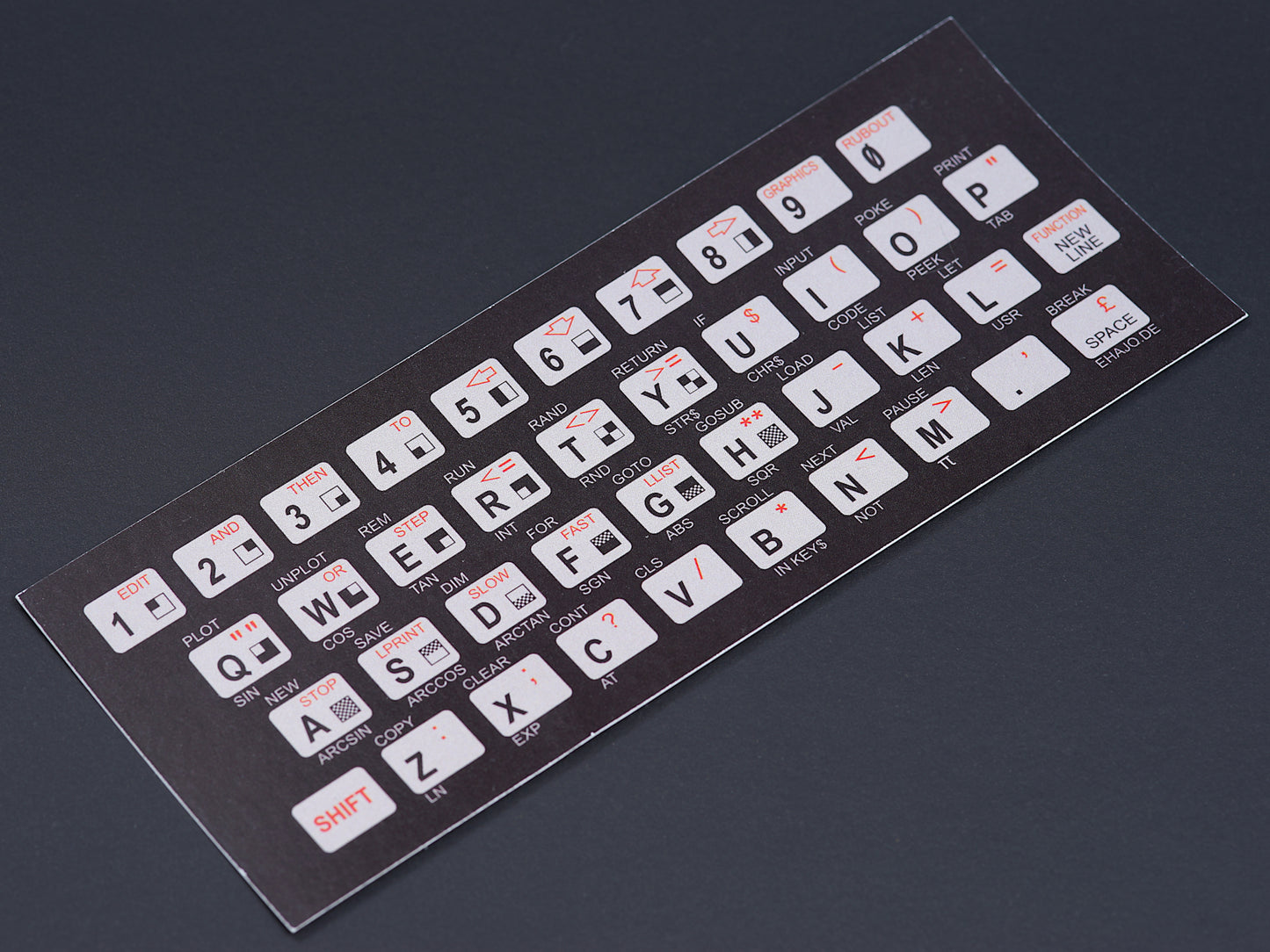 ZX81 Tastaturfolie